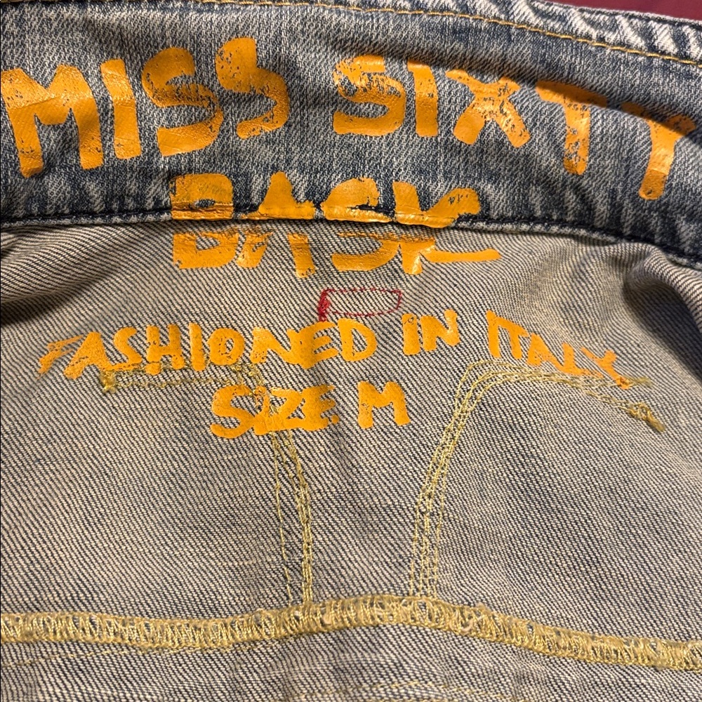 Miss Sixty Light Wash Diesel Style Jean Jacket. Size M - Picture 5 of 7